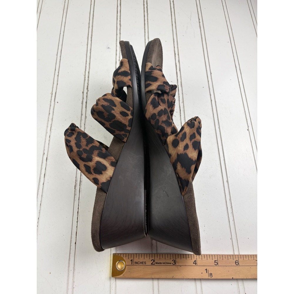 Vionic Leopard Print Triple Knot Park Rizzo Wedge Sandals Women's Size 8-8.5 - Picture 7 of 9